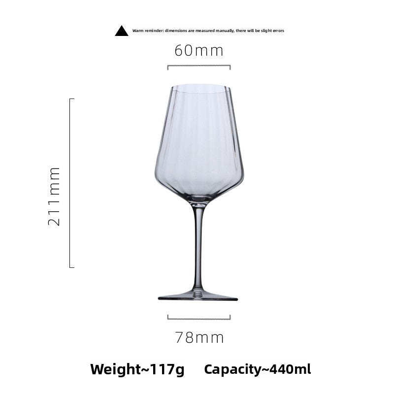 Vertical Stripe Wine Glass