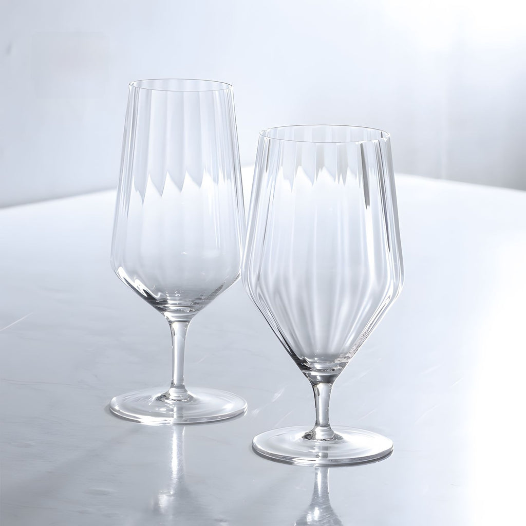 Vertical Stripe Wine Glass