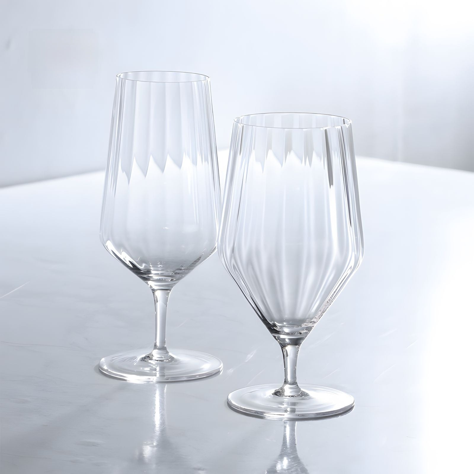 Vertical Stripe Wine Glass