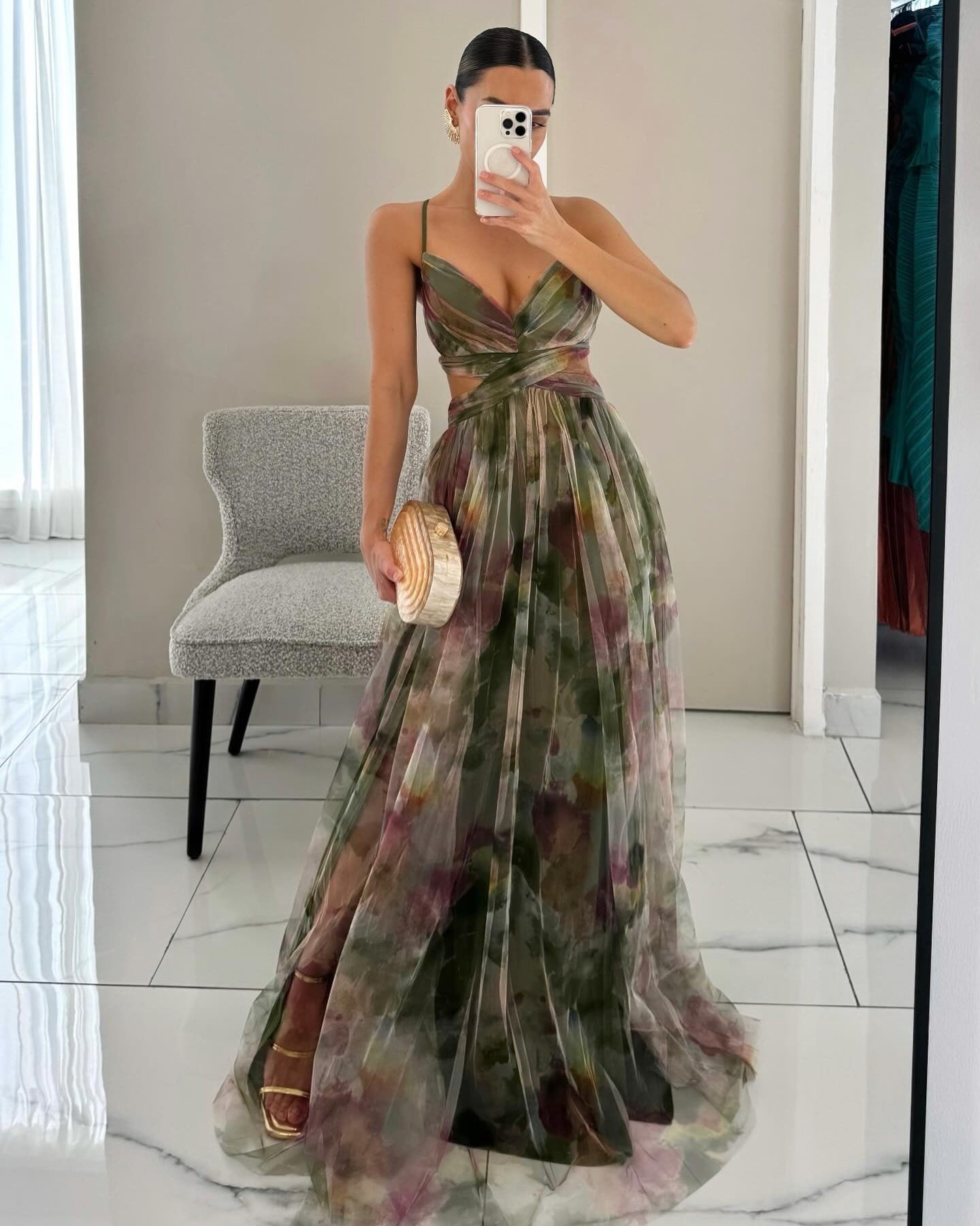 Abstract Printed Vacation Dress