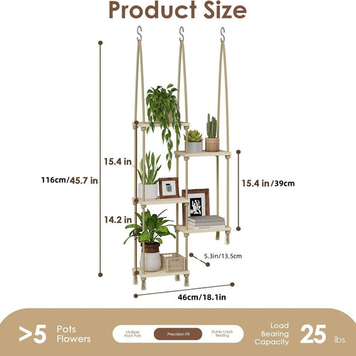 Bohemian Hand-Woven Wall Storage Rack