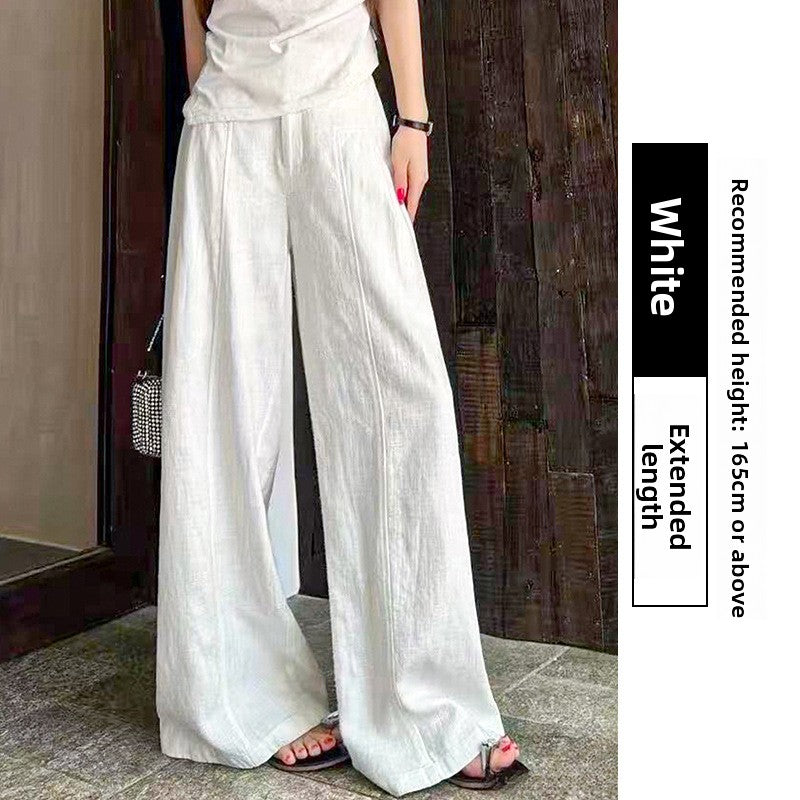 Cotton Linen Wide Leg Pants