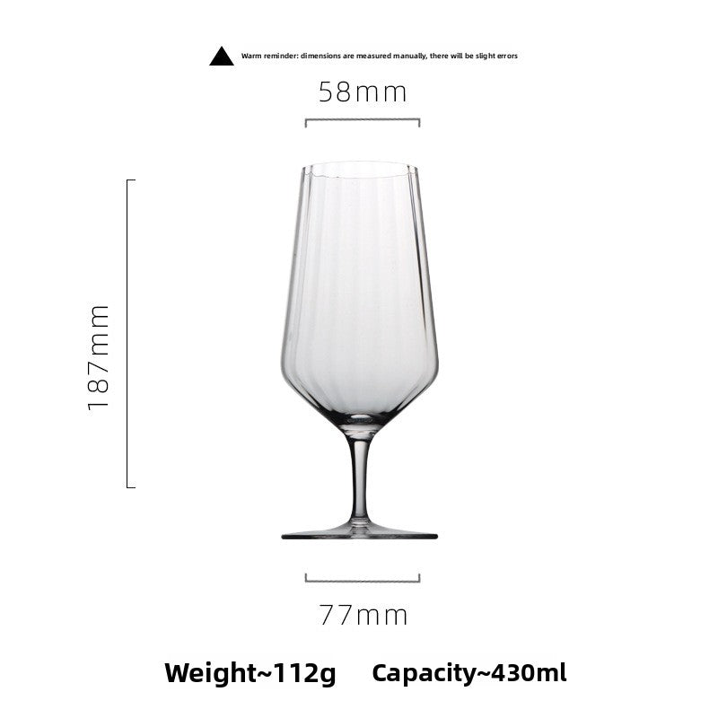 Vertical Stripe Wine Glass