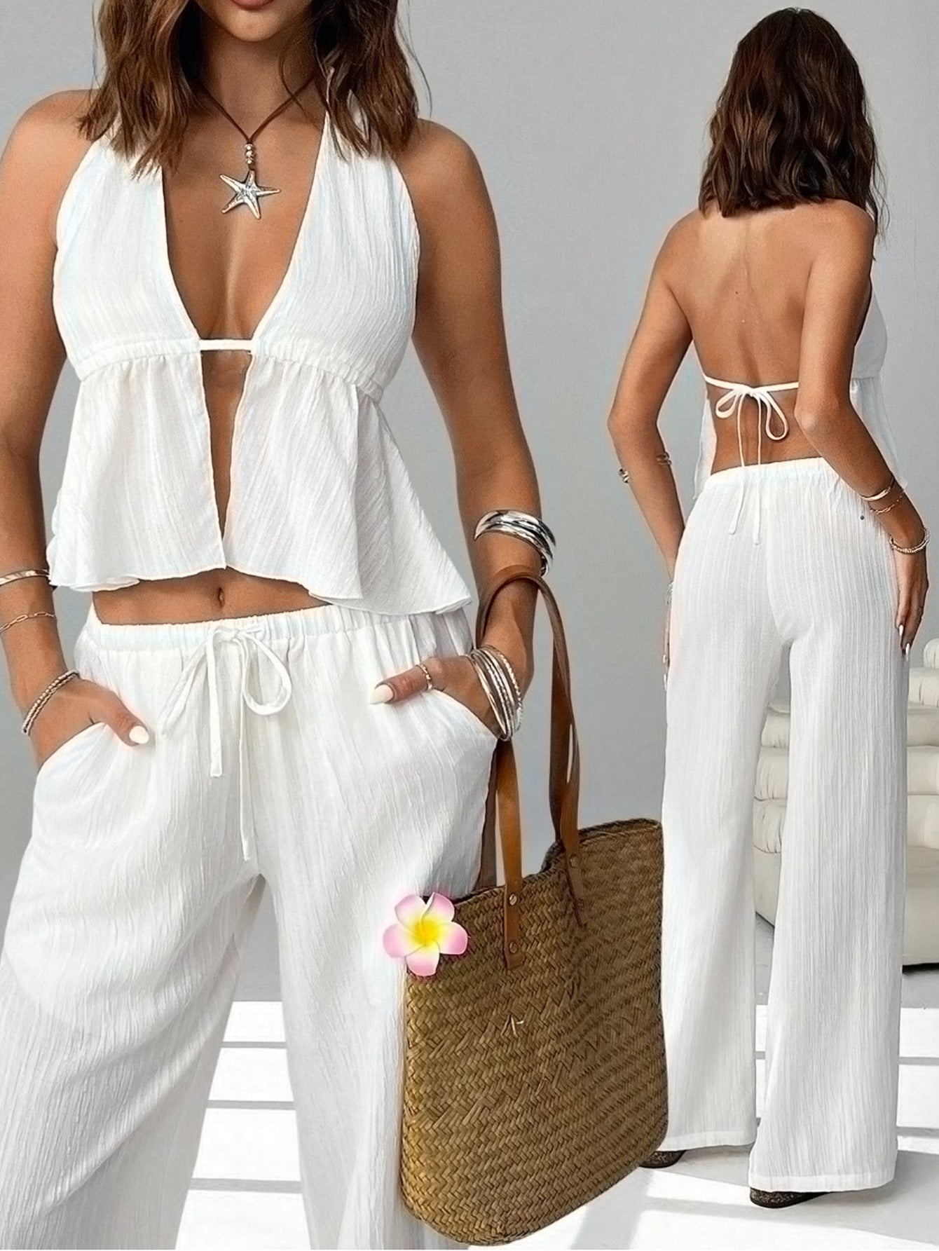 Sleeveless Tank Top Set