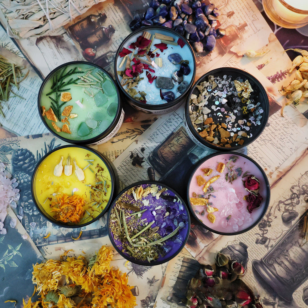 Herbal Crystal Scented Candle